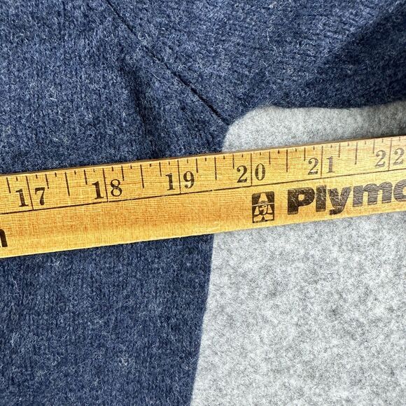 Meadows Filbert Knit Wool Sweater Womens 2 Blue Floral Embroidered Chunky Crop - Picture 8 of 12